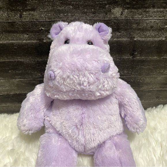 BEAR FACTORY HIPPO PLUSH LIGHT PURPLE HIPPOPOTAMUS STUFFED ANIMAL TOY - Picture 2 of 7
